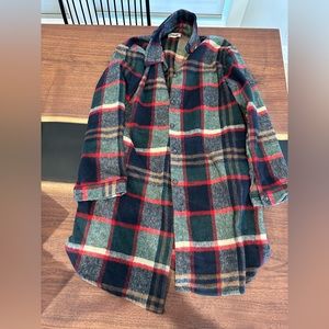 Long coat flannel